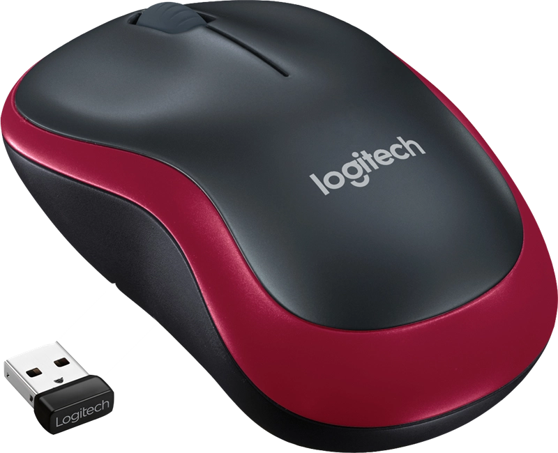 ORIGINAL Logitech Accessori per computer Rosso 910-002237 Maus Wireless mouse M185
