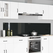 Schienale da cucina 2 pcs Nero 110 x 50 cm vetro temperato 3415495