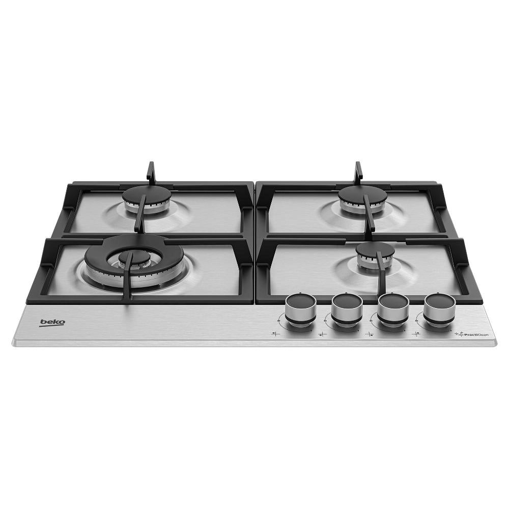 Piano Cottura A Gas Beko PractiClean Hiaw64225Sxe 4 Fuochi (L58xP51) Inox