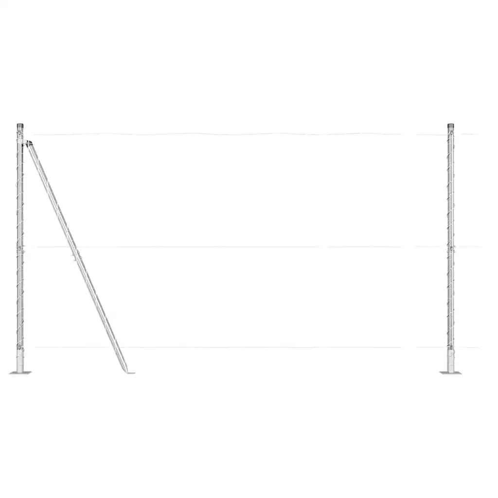 Palo della recinzione 52 pcs Grigio 3,2 x 3,2 x 130 cm 3350264
