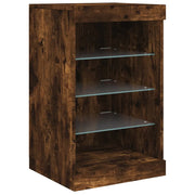 Credenza cassettiera armadio mobile contenitore organizer per cucina soggiorno salotto con luci LED 41 x 37 x 67 cm marrone 02_0029886