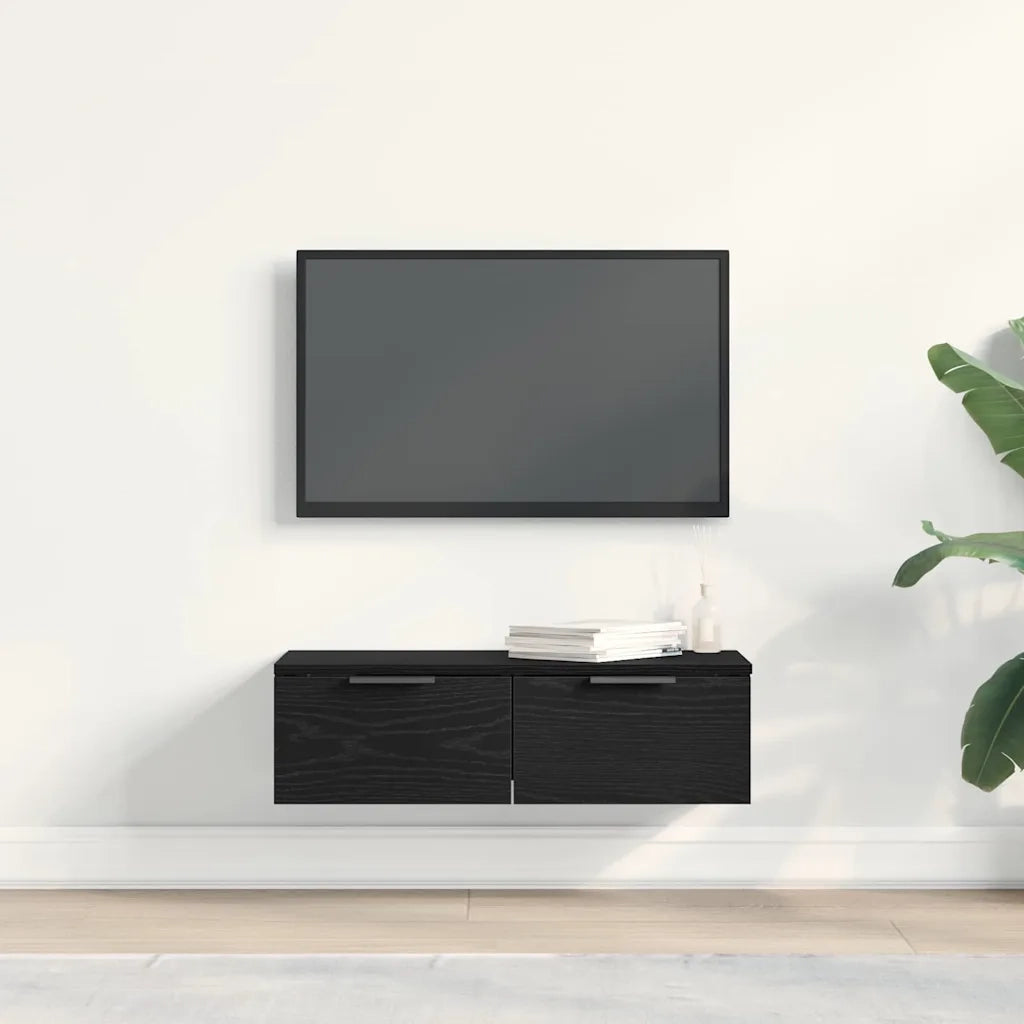 Armadietto a muro Rovere Nero 68 x 30 x 20 cm Legno multistrato 862776