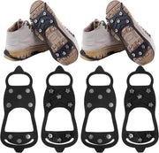 Antislip noppe, zoccoli con presa su ghiaccio e neve, 8 punte metalliche, per scarpe e stivali - taglia L.