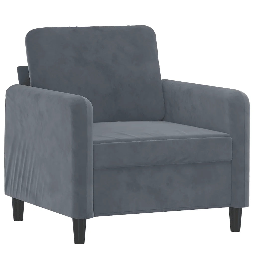 Poltrona Grigio Scuro 60 cm Vellutocod mxl 107242