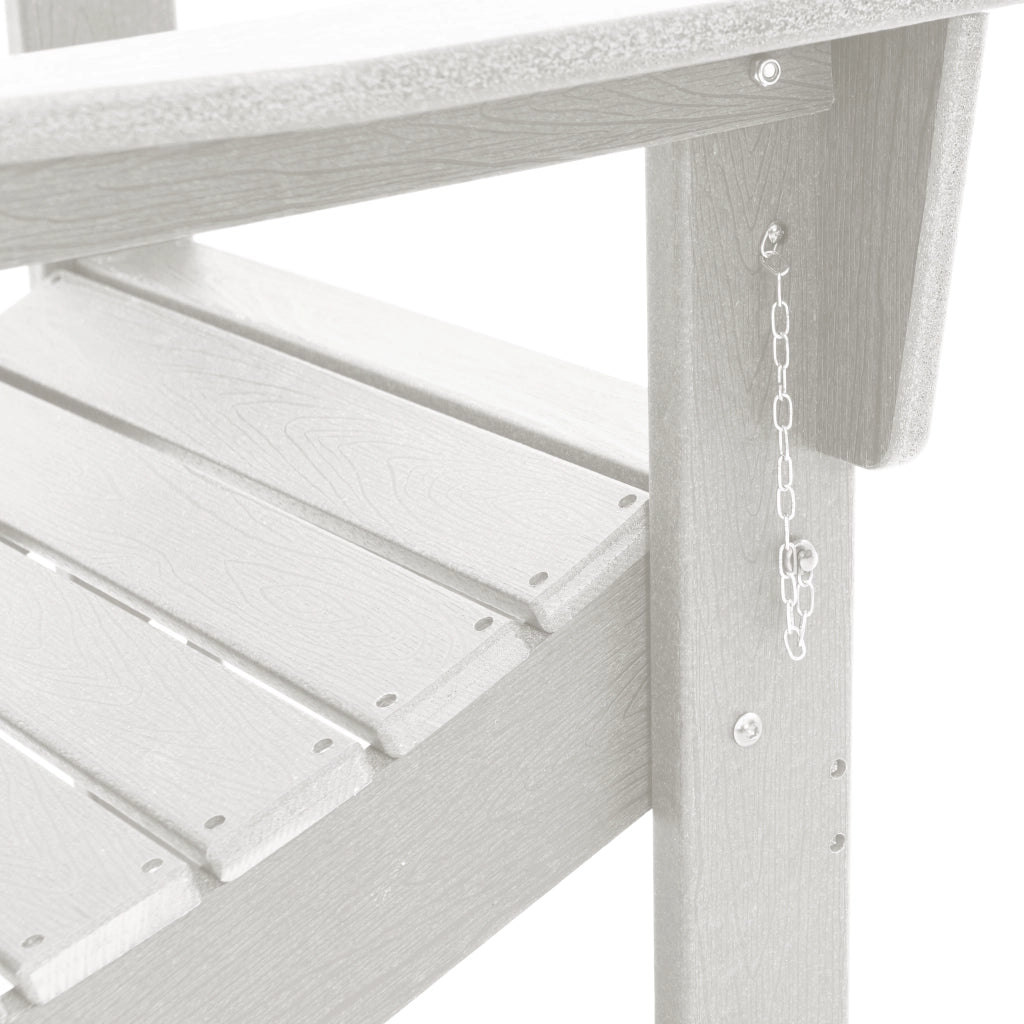 Set Lounge da Giardino  3 Pezzi Bianco HDPE