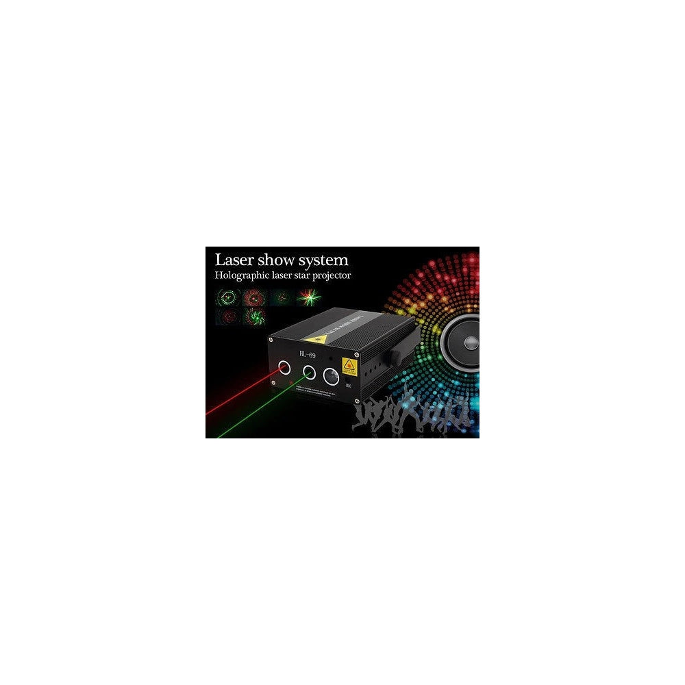 Trade Shop - Proiettore Mini Doppio Laser Effetto Luci Per Disco Discoteca Luce Rossa Verde -