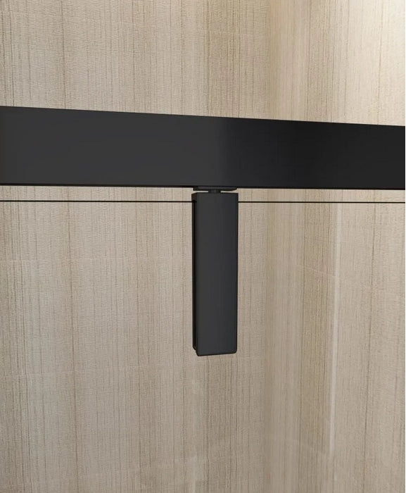Porta Doccia Pivot Nero Opaco, Cristallo 8mm Trasparente Anticalcare Lasena Nero Opaco,100 cm,200 cm,Incluso