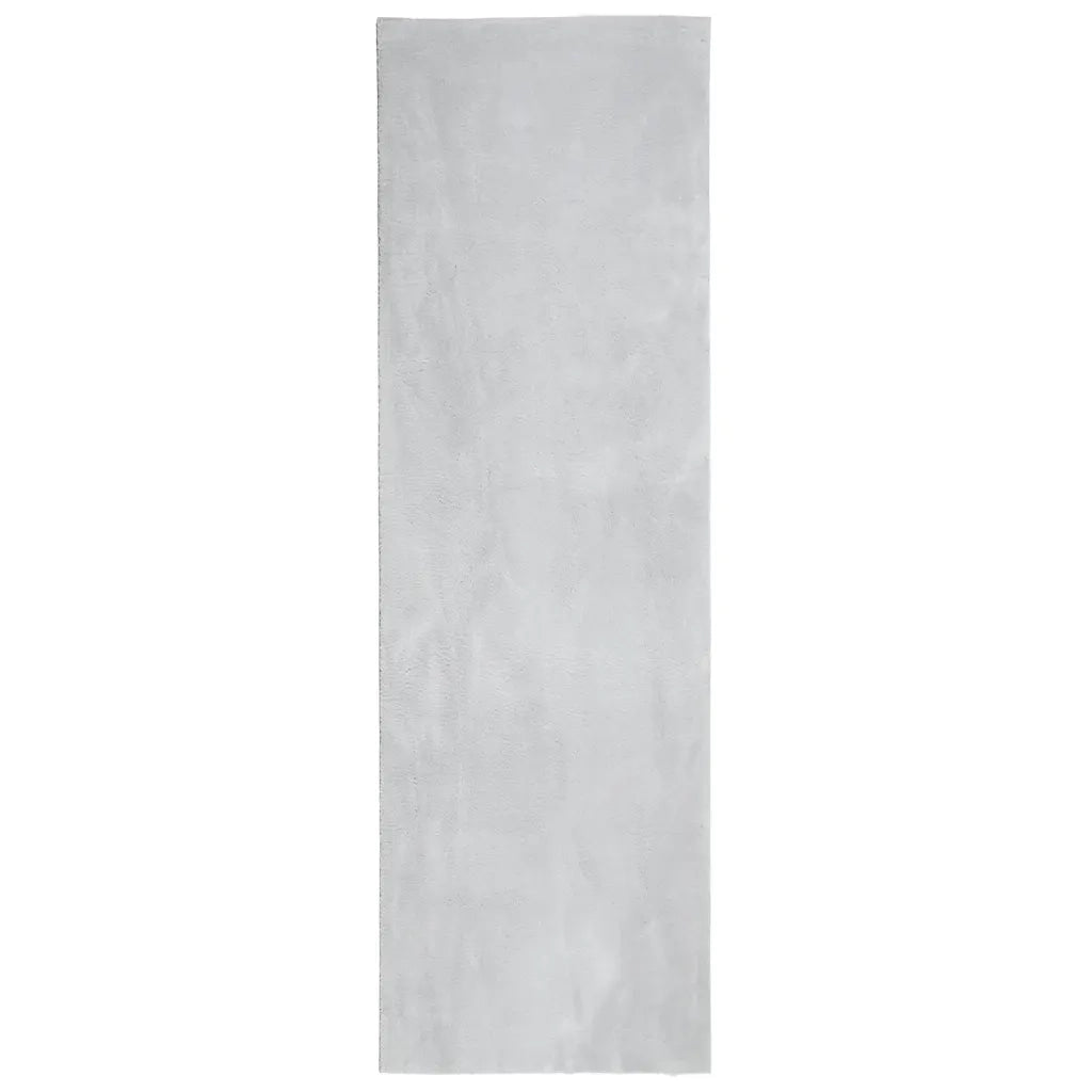 Tappeto a Pelo Corto HUARTE Morbido e Lavabile Grigio 80x250 cm 375073