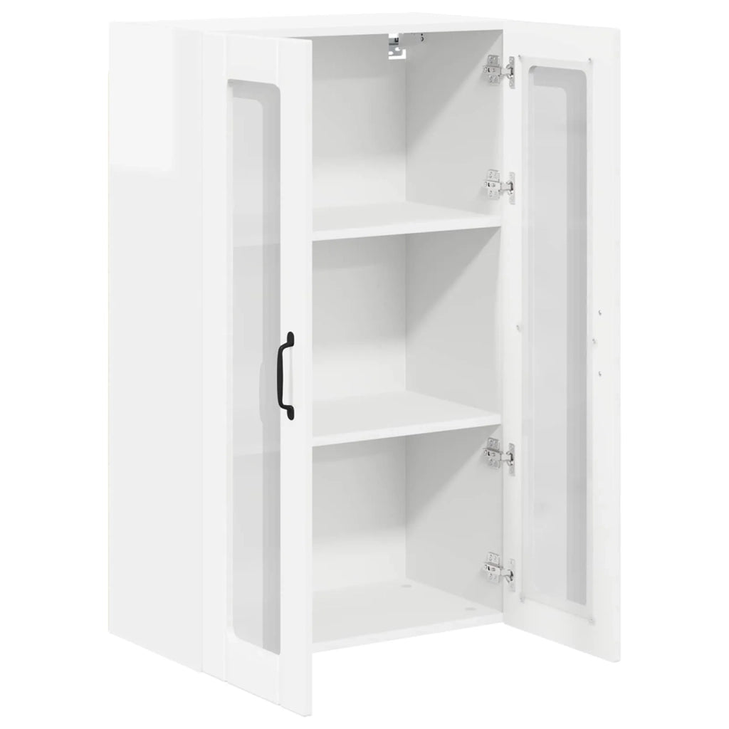 Pensile da cucina | Mobile in vetro da parete LUCCA Bianco Lucido 60 x 31 x 100 cm