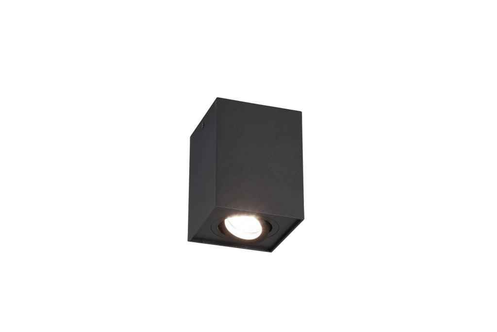 Plafoniera da Interno  GU10 in Metallo Nero Opaco