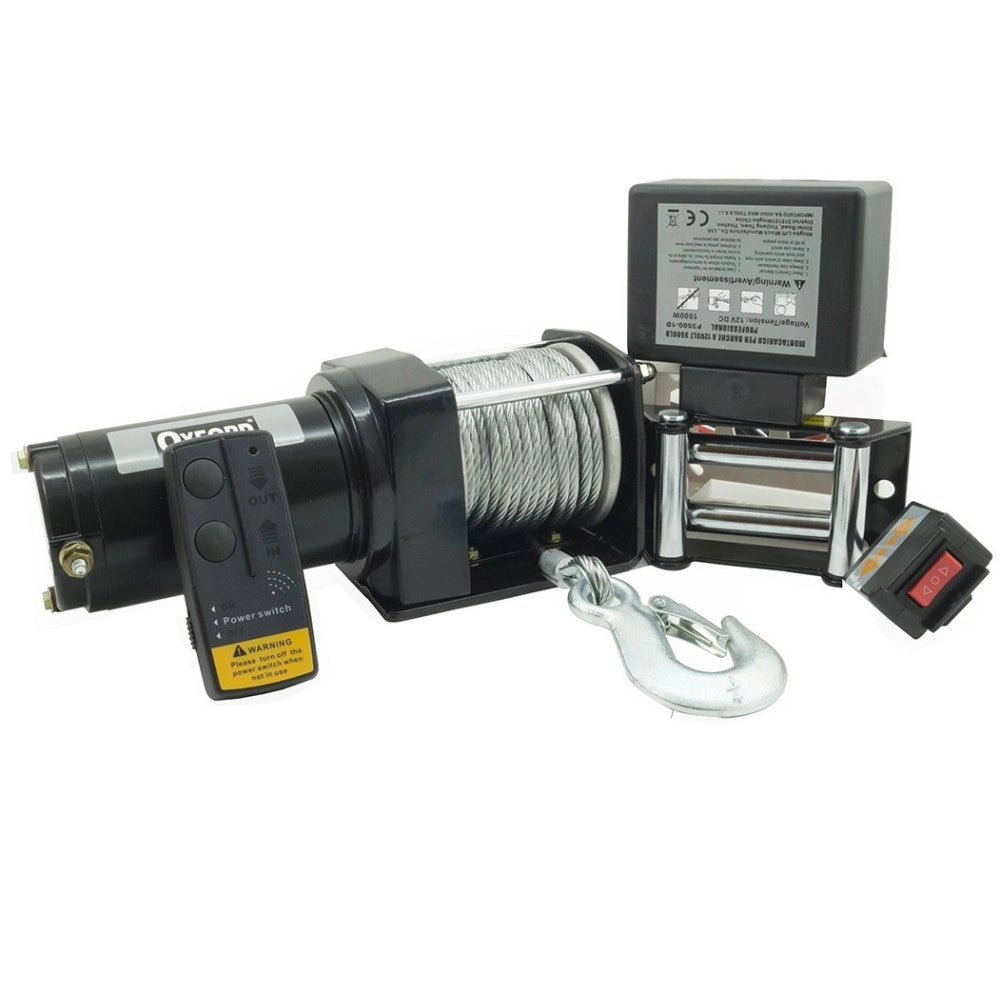 Trade Shop - Montacarichi Paranco Verricello Elettrico 12v 3500lbs Telecomando -