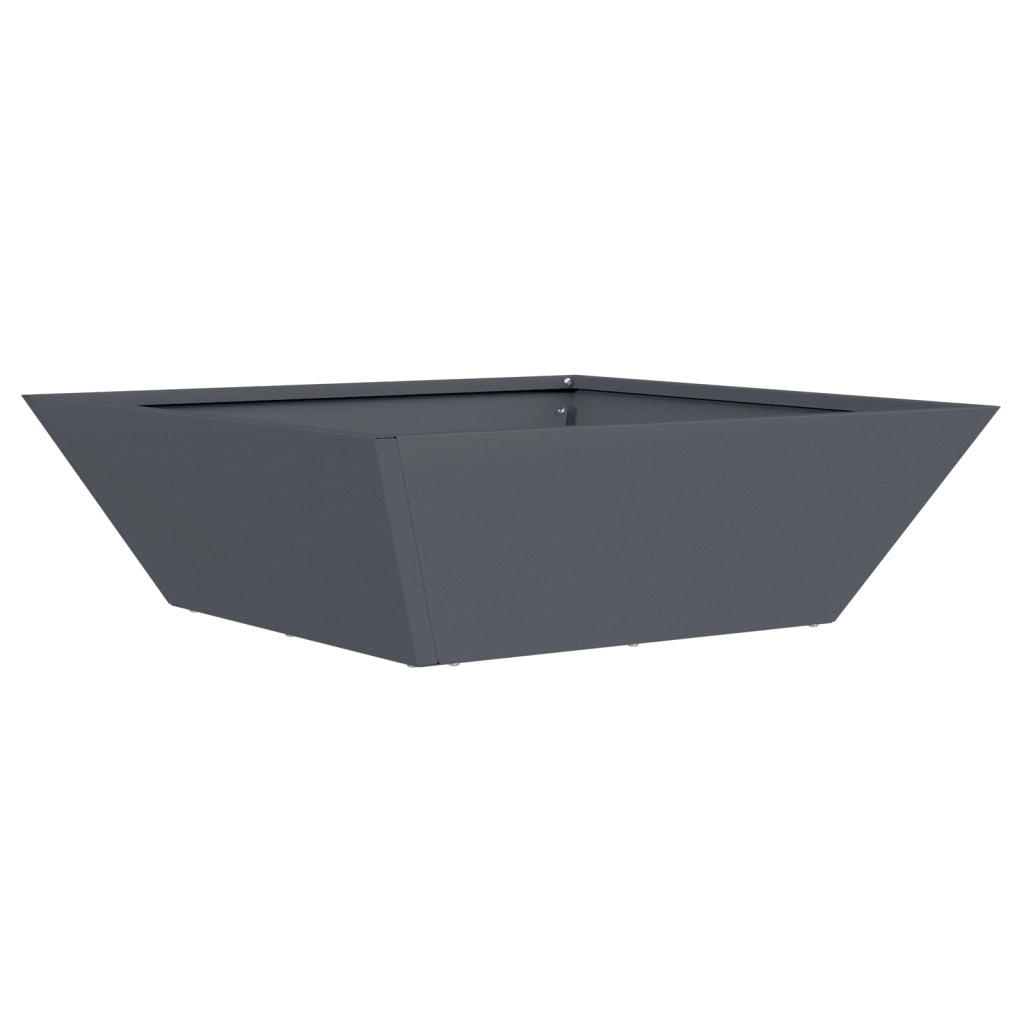 Set di Fioriere in Plastica Antracite Plastica 50 x 50 x 15 cm
