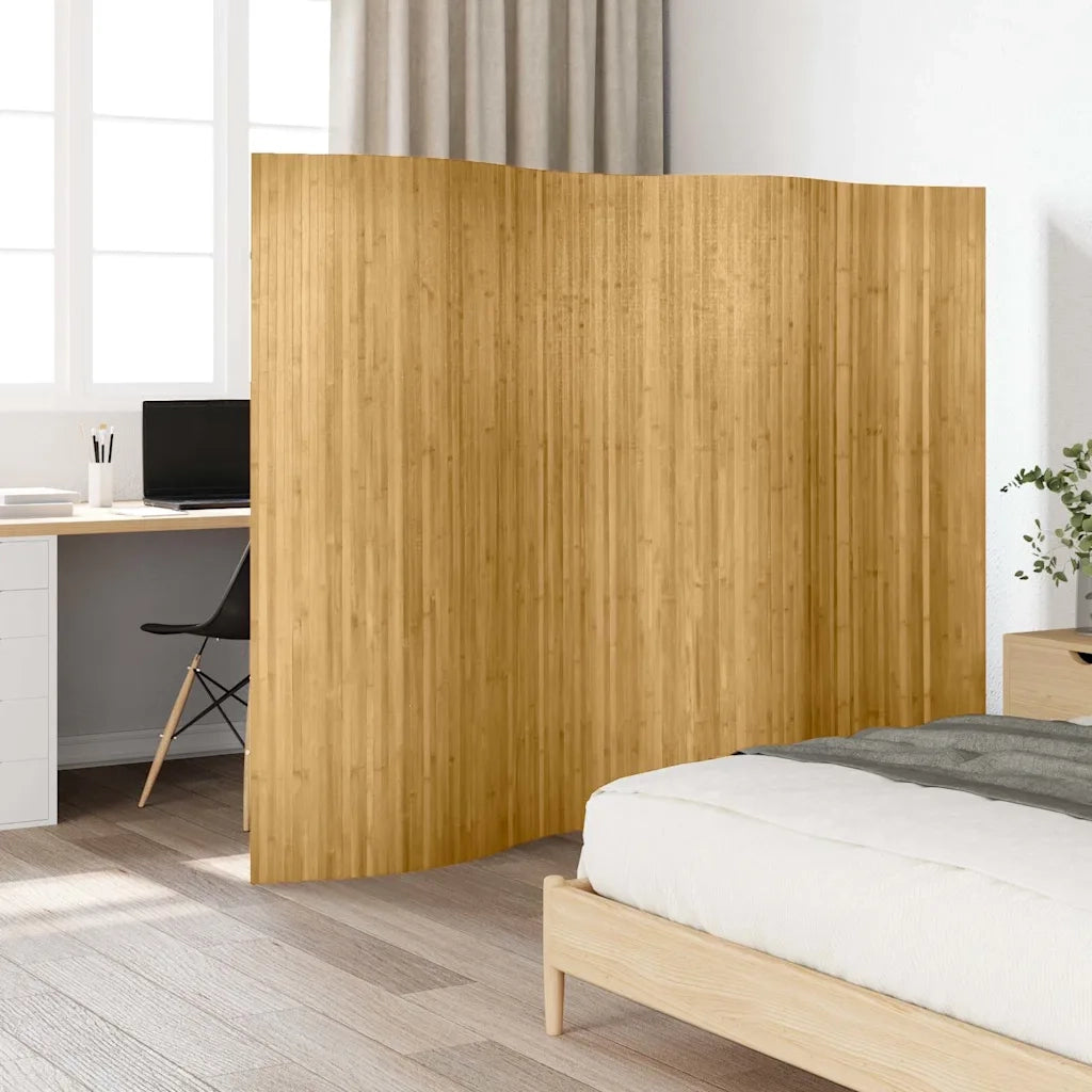 Pannello Divisore per la Stanza | Paravento | Divisorio Ambienti in Bamb¨´ Naturale Larghezza 250 cm Altezza 165 cm
