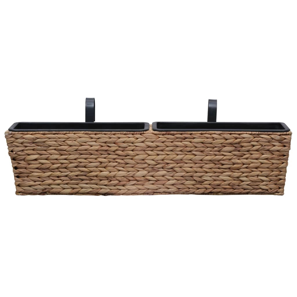 Set di 2 fioriere in giacinto d'acqua 39 cm marrone 02_0000881
