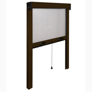 Zanzariera a Rullo Verticale in Fibra di Vetro Riducibile 160x170H cm Telaio Alluminio MARRONE