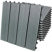 99 x Piastrelle per Pavimenti WPC Esterni 30x30cm 9m2 - Grigio