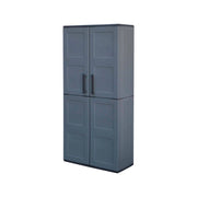 Mobile da Giardino Akina, Armadio da Esterno 3 Ripiani Made in Italy, 37x68x163h cm Grigio