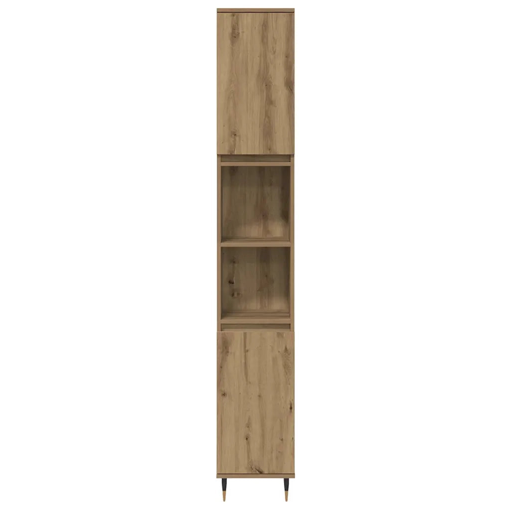Set di mobili per il bagno con porta 3 pcs Rovere artigianale 3378514
