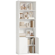 Libreria 4 Ripiani con Ante ¨C zephmum ¨C 59x29x180 Bianco Legno