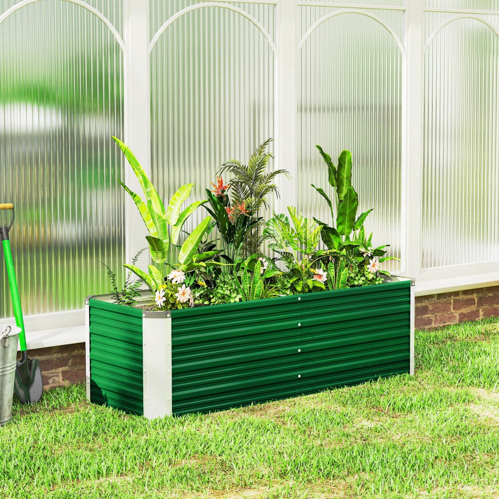 Fioriera da Giardino in Acciaio ¨C zephmum ¨C Verde 125x47x44 cm