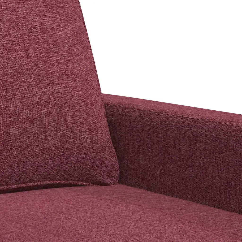 Divano a 2 Posti Rosso Vino 120 cm in Tessuto 359161