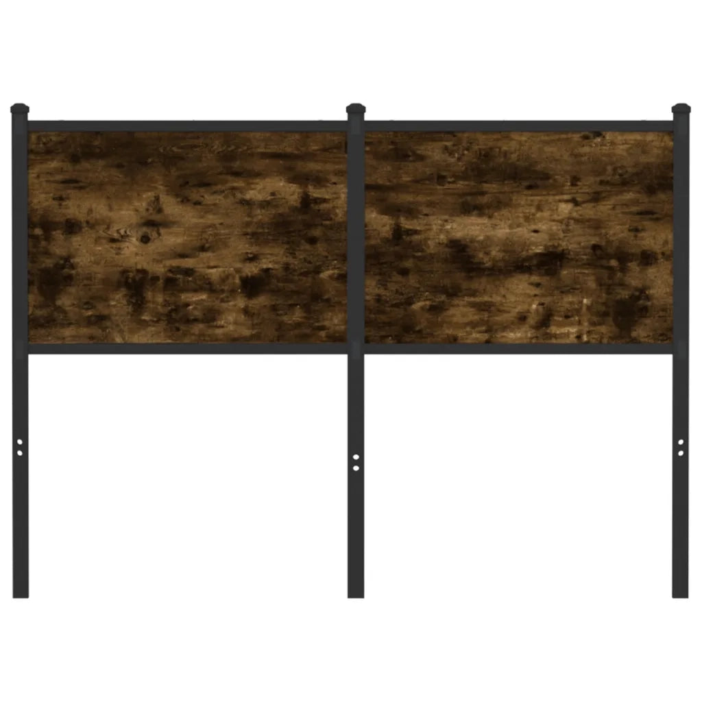 Testiera Rovere Fumo 120 cm in Legno Multistrato e Acciaio