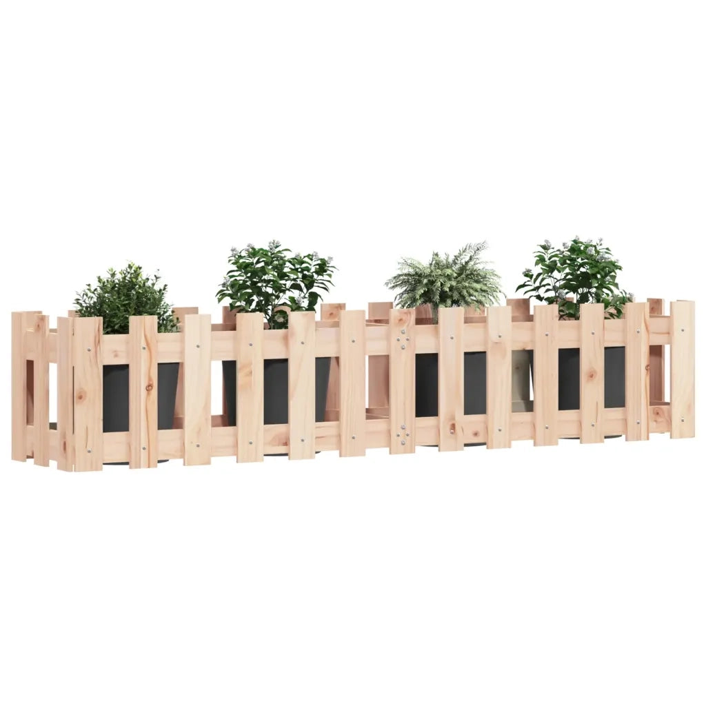 Fioriera Rialzata Giardino a Recinzione-Vaso da Esterno-Supporto per Vaso 150x30x30 cm Legno Pino