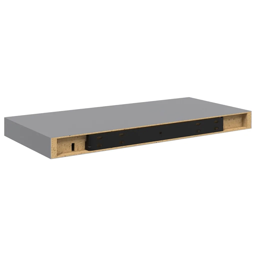 Scaffali a Parete 4 pz Grigi 50x23x3,8 cm in MDF 323852