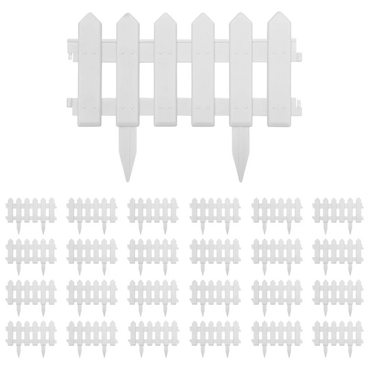 Bordi per Prato 25 pz Bianchi 10 m in PP 48616