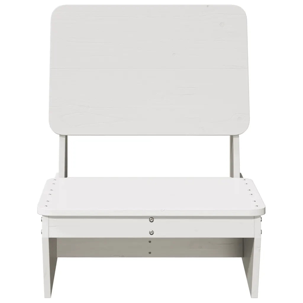 Sedia da Giardino Bianca 60x64x70,5cm in Legno Massello di Pino