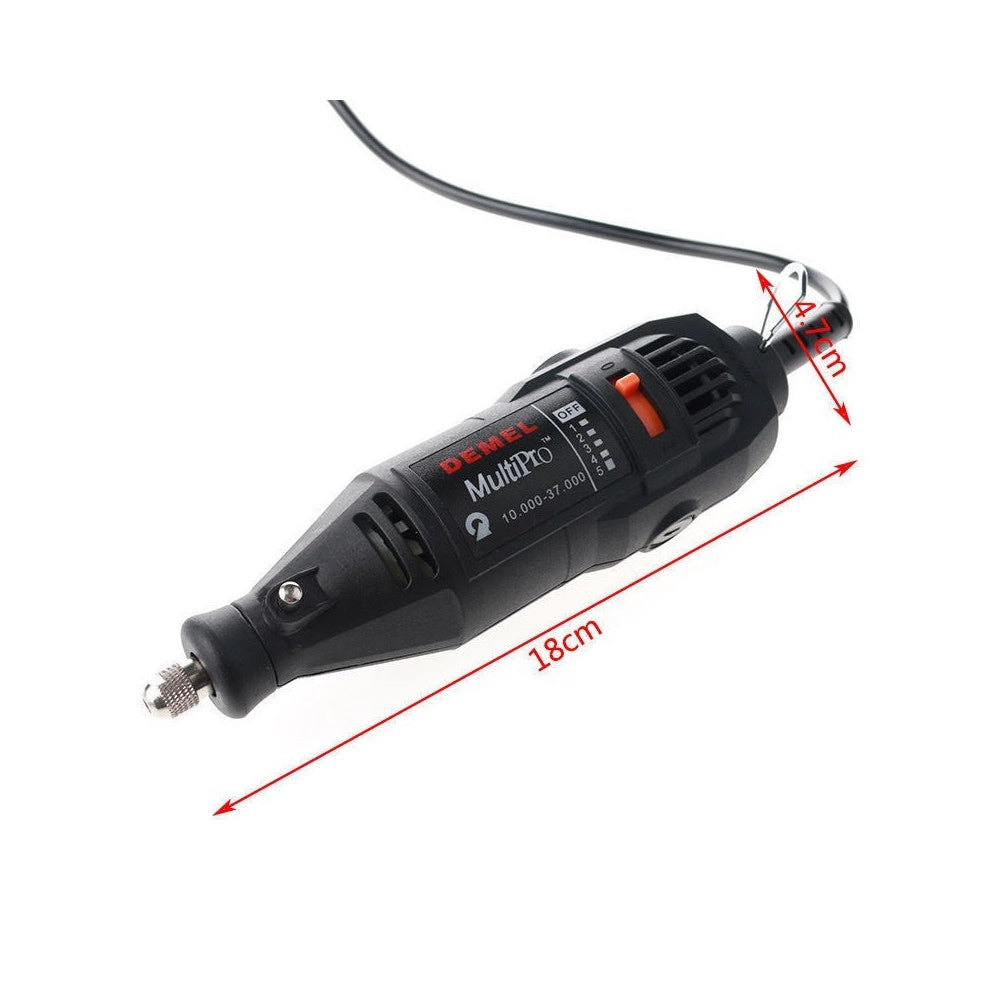 Trade Shop - Smerigliatrice Trapano Drimel Multipro 130 Watt Mini Multiuso Multifunzione -