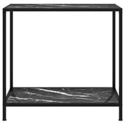 Tavolo Consolle | Tavolo d'Ingresso Nero 80x35x75 cm in Vetro Temperato