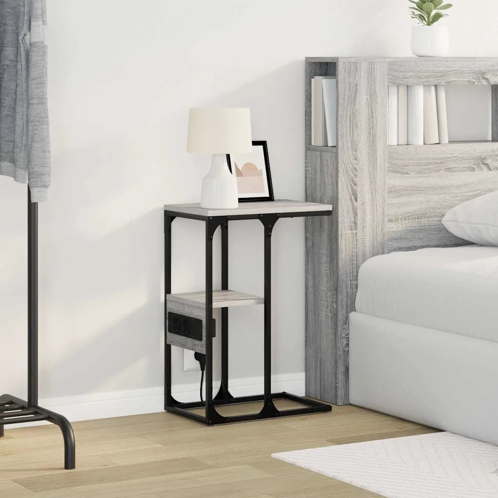 Comodino | Armadio da Notte | Mobiletto da notte con cassetto Grigio sonoma 41.5 x 26 x 60.5 cm