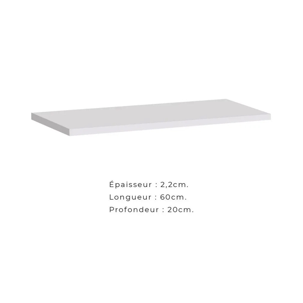 Scaffale da muro SWITCH – 60 cm bianco opaco