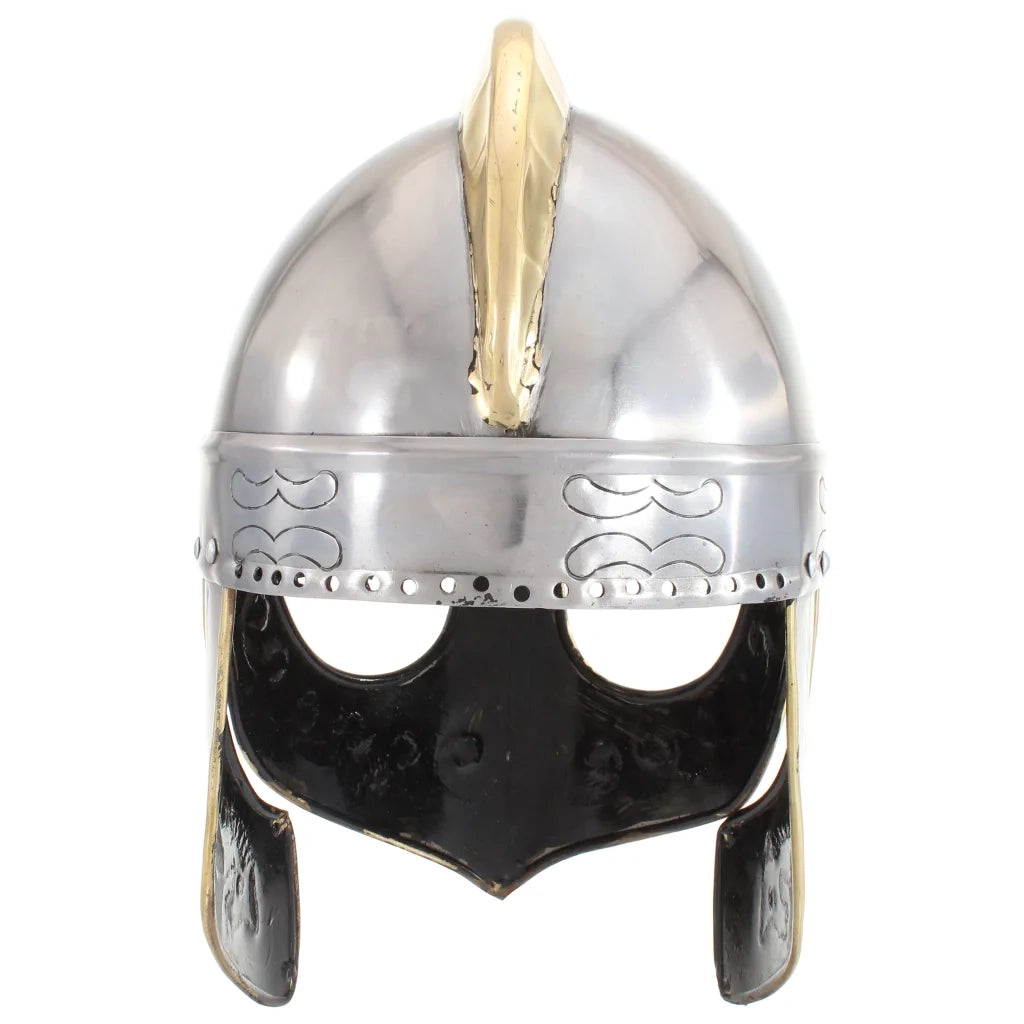 Elmo Beowulf Antico Replica LARP Argento in Acciaio 286232