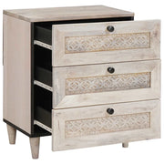 Comodino | Armadio da Notte | Mobiletto da notte Bianco 50 x 33 x 62 cm Legno ingegnerizzato