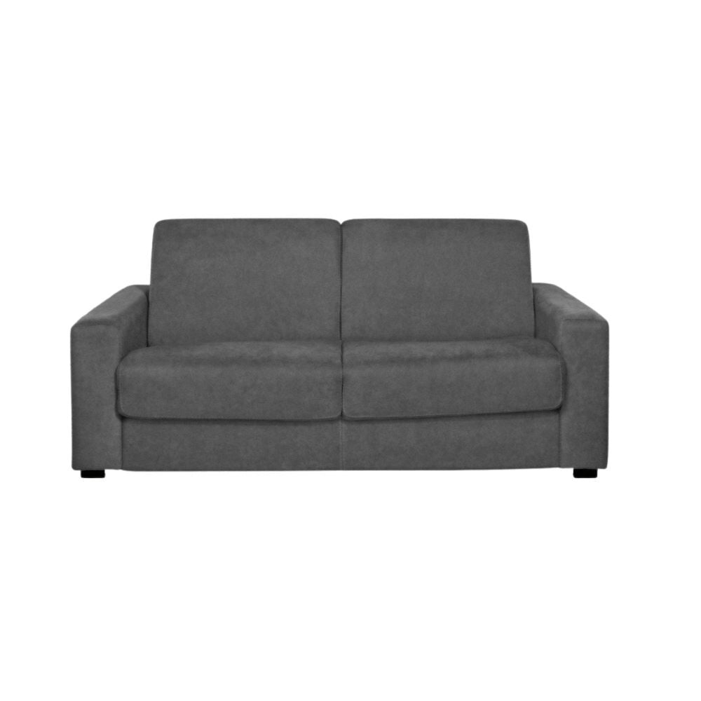 Divano letto 3 posti Kriog nabuk Maryanne32 colore grigio cenere scuro 197x96x90h