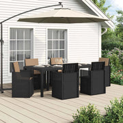 Set da Pranzo per Giardino 7 pcs Antracite e Tortora PP