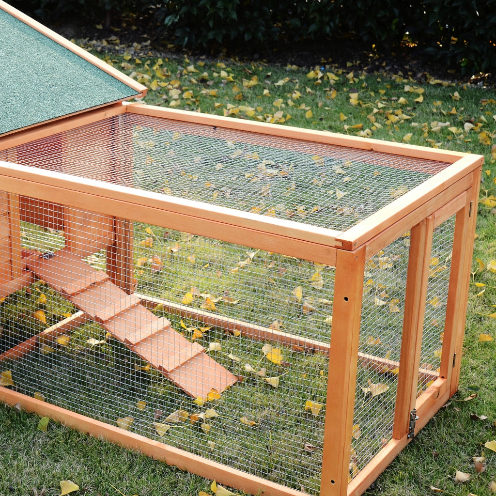 Gabbia per Animali Piccoli con 2 Recinti e 2 Rampe ¨C Xylo ¨C 309x79x86 cm Verde Naturale