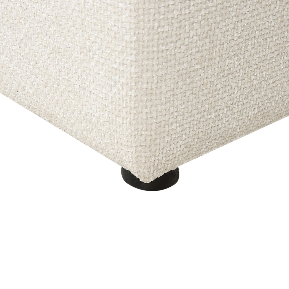 Divano 3 posti in tessuto di poliestere bianco sporco 240 cm x 120 cm x 61 cm con schienale e braccioli soggiorno moderno
