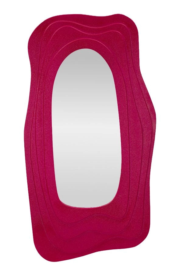 Specchio da Muro Dafne Fuxia 90x4x165 cm in MDF e Specchio Fucsia