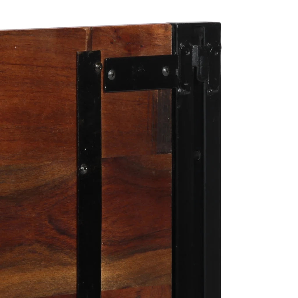 Testiera 100 cm in Legno Massello di Recupero e Ferro 4017544