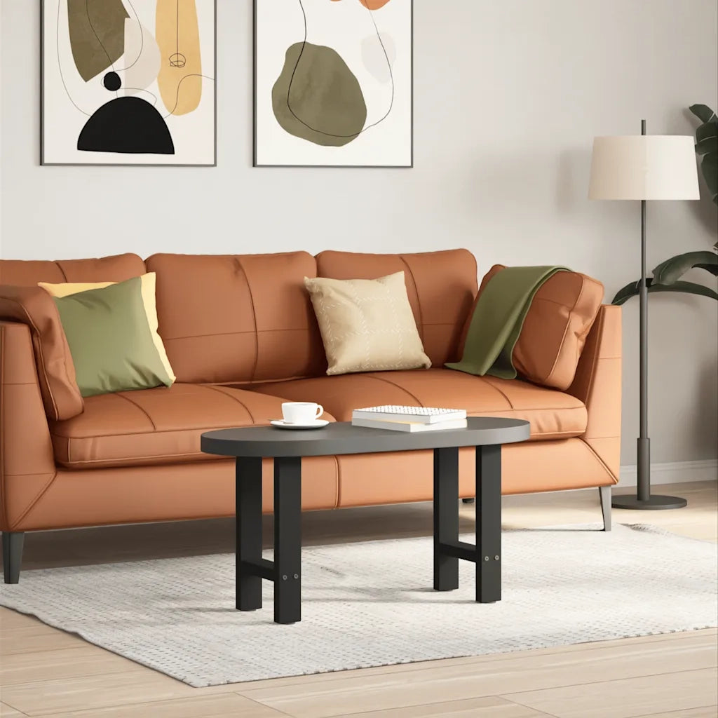 Gambe per Tavolino da Caff¨¨ Nere 2 pz-Set di 2 Gamba per Tavolo 28x(42-43) cm Acciaio