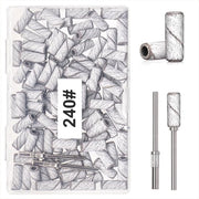 Set di 100 abrasivi per unghie, grana 240, adatto per 3/32 pollici, per la rimozione di gel acrilico e il lucido di unghie in plastica, bianco.