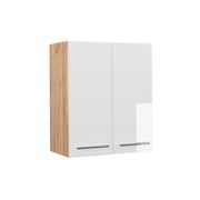Pensile da cucina Fame-Line Bianco lucido/Rovere dorato 60 cm Vicco