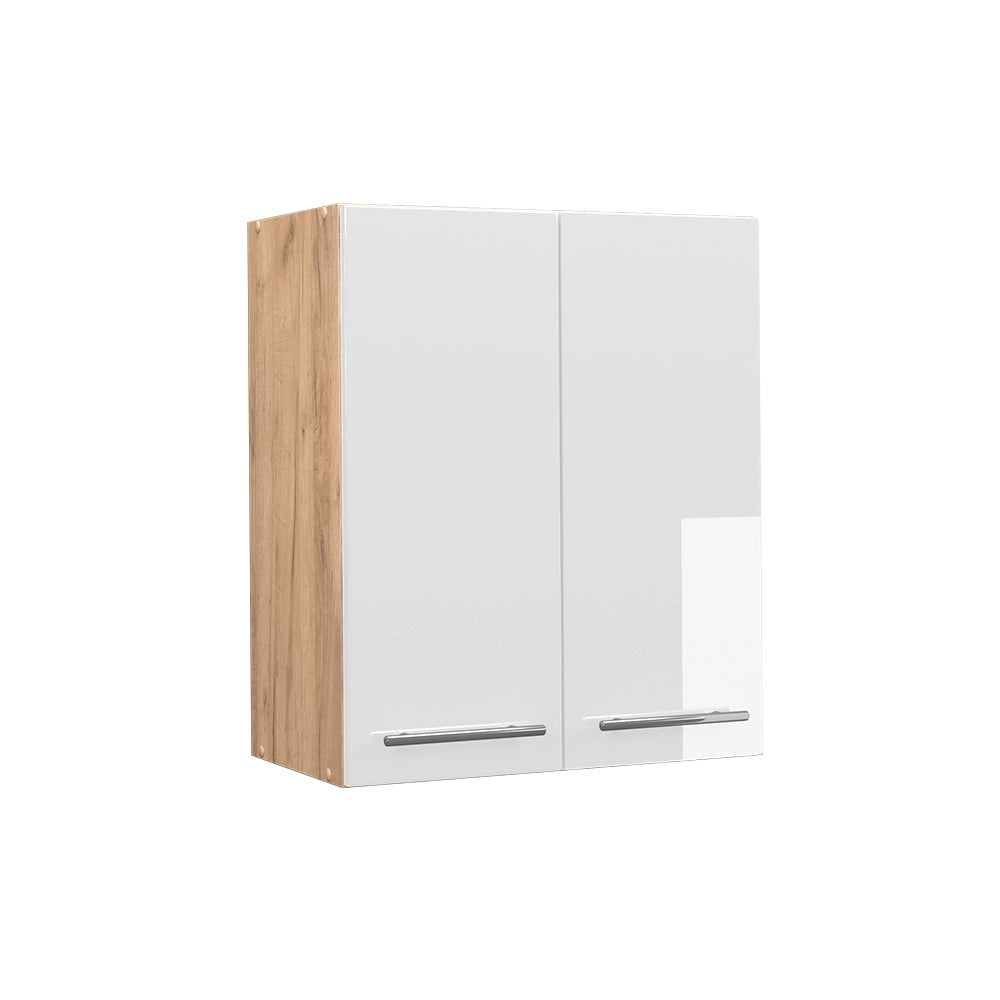 Pensile da cucina Fame-Line Bianco lucido/Rovere dorato 60 cm Vicco