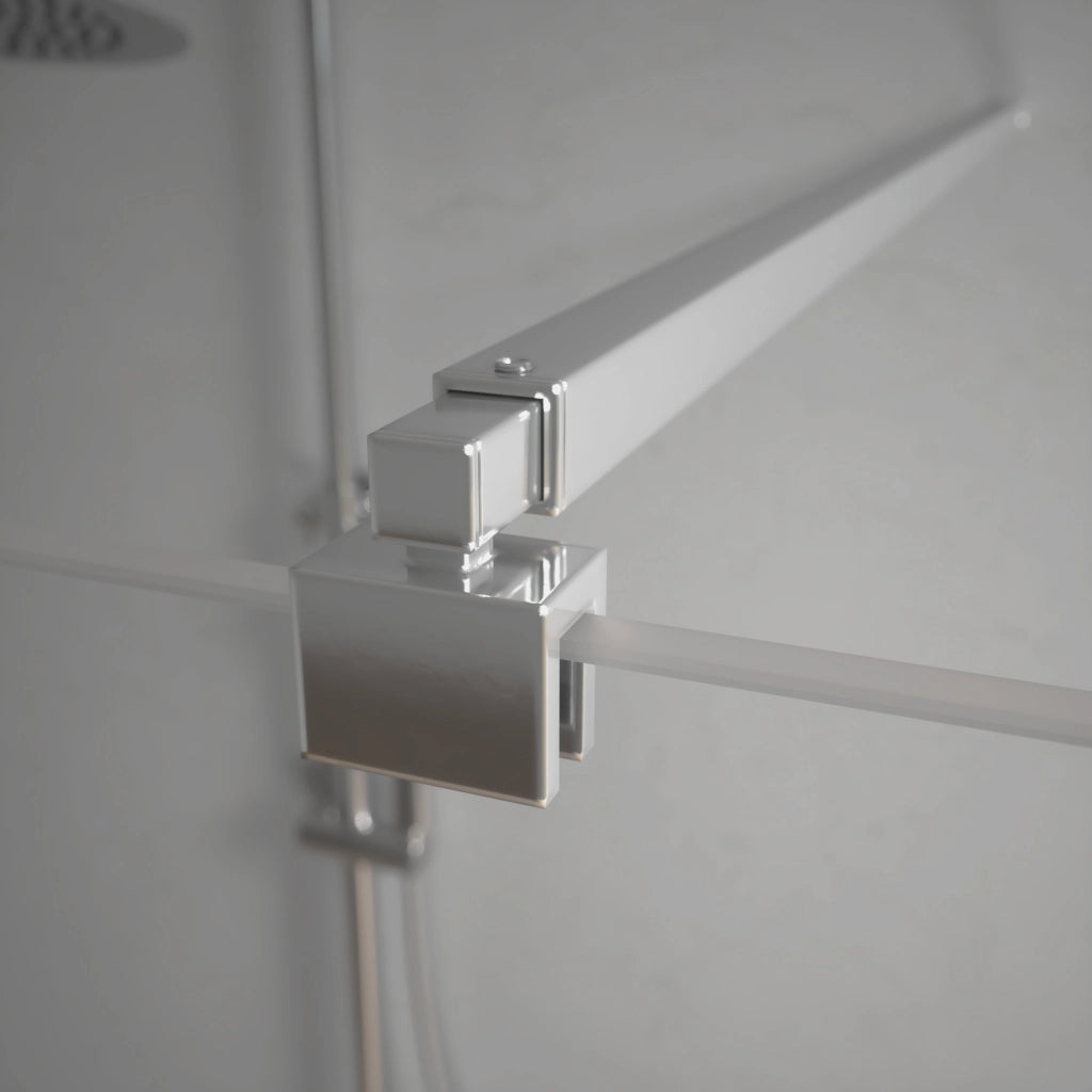 Doppio walk-in cromato 70x150 cm vetro 8mm trasparente anticalcare h200 | Keros