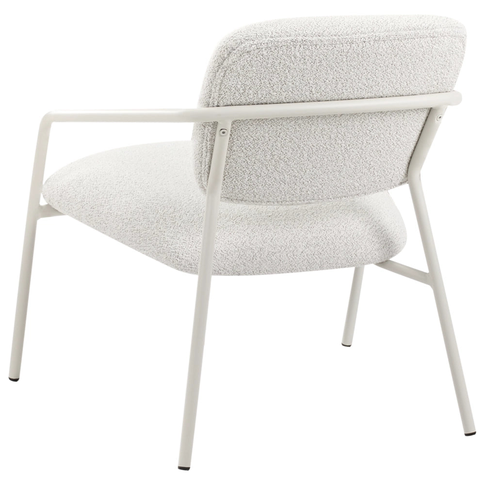 Set di 2 poltrone in tessuto bianco sporco Gambe in metallo con braccioli Soggiorno moderno