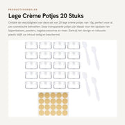 Confezione di contenitori per crema 20 pezzi 10ml - contenitori per crema vuoti con coperchio - mini pennelli - etichette - plastica trasparente - alta qualità - contenitori per cosmetici