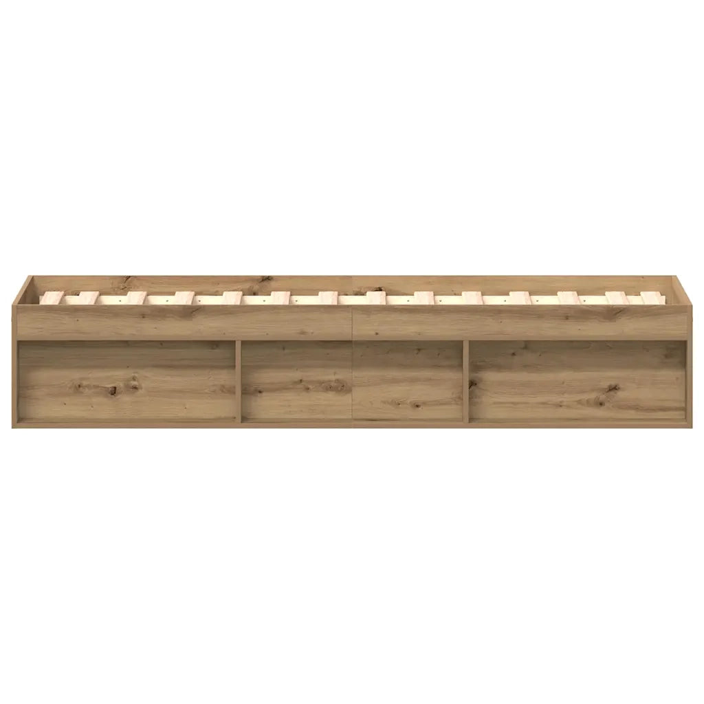 vidaXL Giroletto senza Materasso Rovere Artigianale 90x200cm